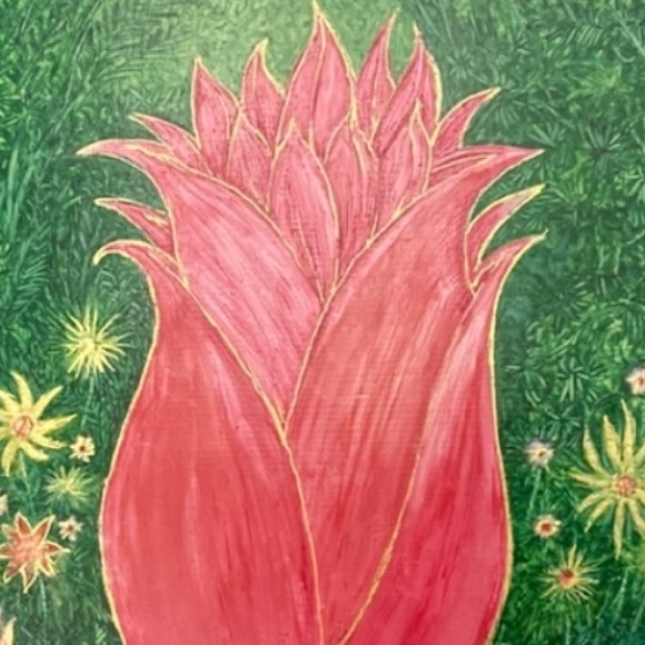 🎉HOST PICK🎉 Phoenix Gem” Original 5 x7 Flower Picture with Handmade Frame NWOT - Picture 4 of 6